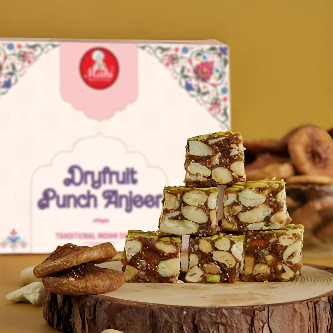 Dryfruit Punch Anjeer Sweet - Healthy Fig Delight with Dry Fruits